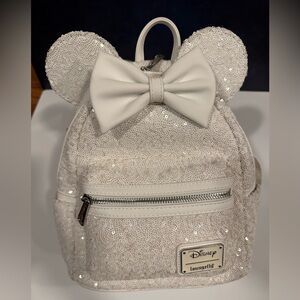 Loungefly Disney Minnie Bride Backpack and Wallet -EUC
